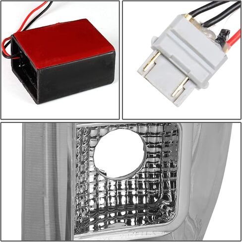 DNA MOTORING TL-F15094-LED-BK-SM LED Tail Light Assembly Driver & Passenger Side [Compatible with 90-96 Ford F150 / 90-97 F250 / 90-97 F350 / 90-96 Bronco] in Saudi Arabia