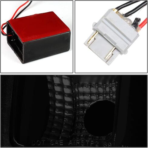 DNA MOTORING TL-F15094-LED-BK-SM LED Tail Light Assembly Driver & Passenger Side [Compatible with 90-96 Ford F150 / 90-97 F250 / 90-97 F350 / 90-96 Bronco] in Saudi Arabia