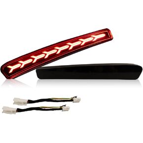 Full LED Rear Reflector Fog DRL Kit for Toyota Corolla 2021-2023 L LE XLE, Function as Dynamic Sequential Turn Signal Lights，Brake Light, Bumper Lamps (Fishbone Smoked)