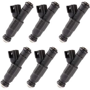 Fuel Injectors Kit,SCITOO 4 Hole Fuel Injector fit 99-01 for Jeep for Cherokee,99-04 for Jeep for Grand for Cherokee/Wrangler,00-03 for Dodge for Ram 2500 Van/for Ram 3500 Van 0280155784,Set of 6