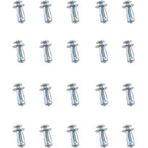 12PCS M6x25 Fixing Hollow Wall Wire Assembly Jack Nut Carbon Steel Petal Nut Zinc Plated Aluminium Plate Expansion Screw Suitable for Hollow Plate and Aluminium Frame and Container Hangtag