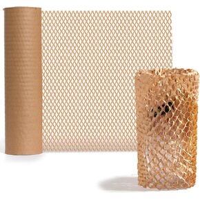 12Inch x 50FT Honeycomb Packing Paper Sheets for Moving Sustainable Alternative to Bubble Cushioning Wrap for Shipping Box Protective Roll