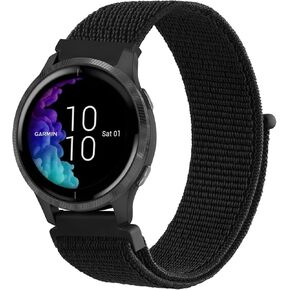Wanme Bands for Garmin Venu/Vivoactive 3 Watch Band, 20mm Adjustable Nylon Replacement Wristband Strap for Garmin Venu Sq, Vivoactive 3 Music, Forerunner 645/245 Music, Samsung Galaxy Watch 4