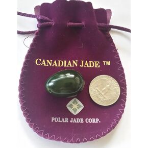 Nephrite Jade Eggs 2-pcs Set, Drilled, with Unwaxed Strings and Instructions, Large & Medium Sizes