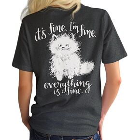 Southern Attitude Everything's Fine Cat Women's T-Shirt