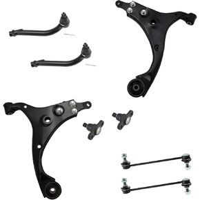 TRQ طقم توجيه وتعليق مكون من 8 قطع، أذرع التحكم، مفاصل كروية، قضبان ربط، وصلات نهاية متوافقة مع 2010-2013 Kia Forte Forte Koup in Kuwait