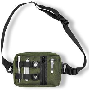 VIPERADE CHW2 Small Tactical Messenger Bag For Men, Sling EDC Bag, Fanny Pack, EDC Chest Bag, Travel Hiking Concealed Carry Gear Bag, EDC Shoulder Bag(Black)