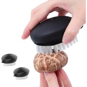 2 Pcs Vegetable Brush, Potato Scrubber Brush Veggie Brush with Non-Slip Grip, Vegetable Brush Scrubber for Food, Corn Silk and Carrots, with Dots Remover