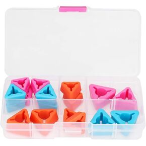 Coopay 19pcs Knitting Needles Point Protectors, Multi-Colored Rubber Knit Needle Tip Cap Stoppers with Compartment Box - Ideal Knitting & Crochet Supplies Gift for 7mm to 15mm Needle