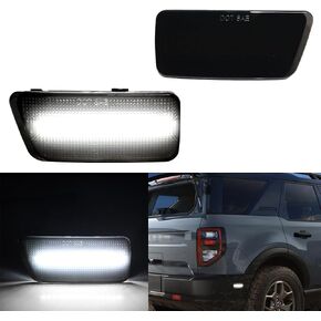Marker Lights, Red LED Smoked Lens for 2021-2024 Ford Bronco Sport Rear