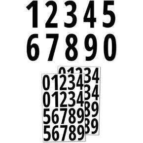 300 Pieces, 3" - Vinyl Stick on Numbers, Waterproof Number Stickers Labels - Black