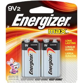 Energizer Max Alkaline 9 Volt, 4-Count