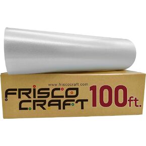 Frisco Craft C-370 Clear Transfer Tape for Vinyl, Clear Lay Flat - Medium Tac Vinyl Transfer Tape - Perfect for Self Adhesive Vinyl for Signs Stickers Decals Walls Doors Windows (12" x 100 Ft)