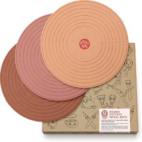 Pottery Head Pottery Bats for Pottery Wheel - Set of 3 Round 12" Pottery Wheel Bats with Guiding Lines - Clay Tools, Ceramic Tools & Pottery Wheel Accessories - Universal Pottery Bats for Throwing