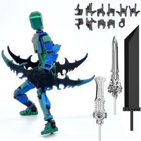 Assembled Titan 13 Action Figure,Lucky T13 Action Figure Multi-Jointed Movable, Dummy Hand Painted Figure, Desktop Decorations Game Gifts, (Laser G+ Laser P)