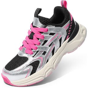 DREAM PAIRS Kids Sneakers Boys Girls Lace-up Tennis Shoes Unisex-Child Lightweight Breathable Walking Shoes
