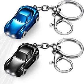 Frienda Car Keychain 2 Pcs Car Key Holder Flashlight Men Keychain