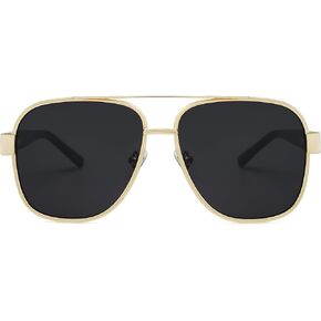 SOJOS Classic Retro Square Aviator Sunglasses for Women Men UV400 Bold Oversized Aviators SJ1214