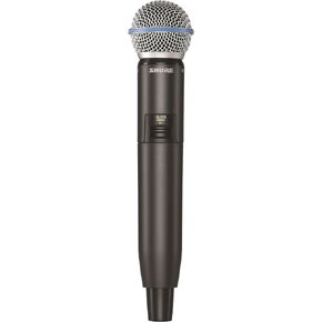 Shure GLXD2+/B58 Handheld Wireless Transmitter with BETA 58A Vocal Mic Capsule and SB904 Battery (12-Hour Life) - for use with GLX-D+ Dual Band Wireless Microphone Systems (Receiver Sold Separately)