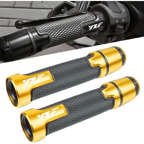 2pcs 22mm 7/8" Motocycle Handlebar Grip Ends Set Fit with Y-amaha YZF-R1 YZF-R3 YZF-R6 YZF-R7 YZF-R125 R6S R25 600R (Gold)