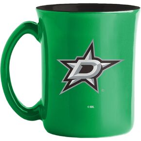 NHL Large 15oz Two Toned Cafe Mug with Inner Color (Dallas Stars)