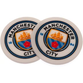 Manchester City FC Coaster Set (Pack Of 2) (One Size) (White)