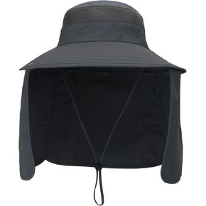 قبعة صيد خارجية مقاومة للماء بعامل حماية من الأشعة فوق البنفسجية 50 مع غطاء للرقبة وحافة كبيرة in Kuwait