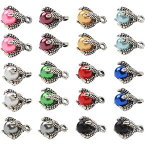 Comimark 20 PCS 10 Colors 12x15mm Dragon Claw With Ball Charms Eagle's Claws Pendant For DIY Necklace Bracelets Earrings Jewelry Making