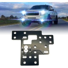 Light Module 6 High Mod for Gm Compatible With Gmc Chevy Silverado Sierra 1500 2500 3500 Classic 2003-2007 Fog Lights Low Beams And High Beams Lamp On Simultaneously