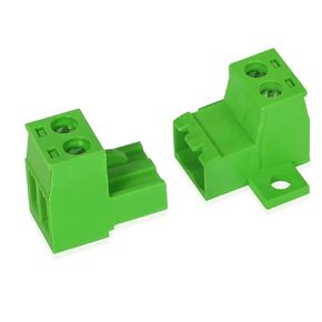 GINTOOYUN 5 Sets 3-Pole 5.08 mm Terminal, 2EDGRK Phoenix Connector 3 Pin with Screw Lock Plate Fixed, PCB Pluggable Screw Terminal Block Connectors, 5.08mm Pitch Male Female Plug (Green-3P)