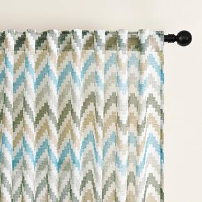 XiDi Boho Curtains Light Filtering Linen Curtains 63 Inch Length 2 Panels for Bedroom Living Room, Bohemian Stripe Vintage Window Drapes Semi-Blackout Textured Cortinas para Cuarto,W52 x L63