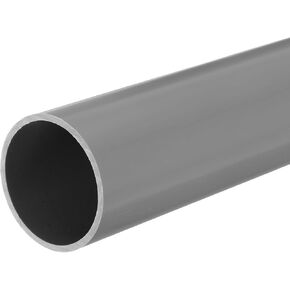 MECCANIXITY PVC Rigid Round Pipe 45.2mm ID 50mm(2 inch) OD 330mm/13" Light Grey High Impact for Water Pipe Crafts Cable Sleeve