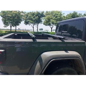 Universal Fit Aluminum Truck Bed Racks with Adjustable Cross Bars - Fits All Truck Types with Upside Grooved Trunks in Kuwait