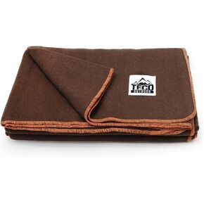 Large Military Wool Blanket by Teco Outdoor- Warm & Thick Emergency Survival Blanket Great for Camping, Outdoors, Sports Events- Washable First-Aid Fire Retardant Throw Blanket- 4.5 lbs, 64" x 88"