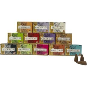 Deepika Backflow Dhoop Flora Classique Frankincense Cones for Waterfall Indoor Outdoor Incense Coil for Meditation, Yoga, Relaxation, Healing (Mega Set of 120 Pcs)