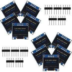 AITRIP 10 PCS 0.96 inch 12864 128X64 OLED LCD Display Board Module I2C IIC SSD1306 Driver 4 Pins Compatibile with Arduino Raspberry Pi (White) in Saudi Arabia