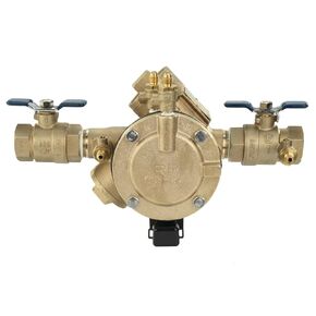 Febco LF825Y Series 3/4" Lead-Free Bronze Reduced Pressure Zone Backflow Preventer Assembly, Quarter Turn Shutoff, Y Pattern, Flood Sensor with SentryPlus Alert Technology for Relief Valve