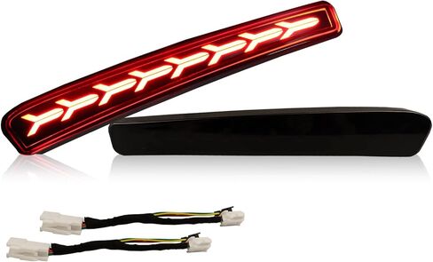طقم عاكس ضباب خلفي LED كامل لسيارة Toyota Corolla 2021-2023 L LE XLE، يعمل كأضواء إشارة الانعطاف المتسلسلة الديناميكية، ضوء الفرامل، مصابيح ممتصة للصدمات (هيكل السمكة مدخن) in Kuwait