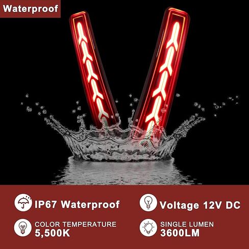 طقم عاكس ضباب خلفي LED كامل لسيارة Toyota Corolla 2021-2023 L LE XLE، يعمل كأضواء إشارة الانعطاف المتسلسلة الديناميكية، ضوء الفرامل، مصابيح ممتصة للصدمات (هيكل السمكة مدخن) in Kuwait