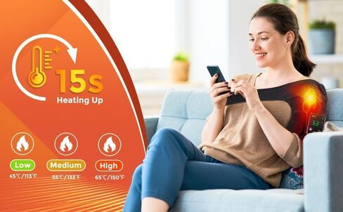 مدلك الركبة من نورثرن براذرز، دعامة ركبة ساخنة بدون سلك، وسادة ركبة ساخنة، وسادات تدفئة 3 في 1 للركبة والكتف والكوع وتخفيف التوتر من الأنسجة العميقة (عبوة واحدة، رمادي) in Kuwait