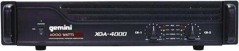 مضخم صوت جيميني ساوند XGA-3000 فئة AB 2X 200 وات من الدرجة الاحترافية - مضخمات طاقة متعددة المناطق للصوت الحي، تصميم مثبت على حامل، مثالي للكاريوكي وأجهزة المحمول in Kuwait