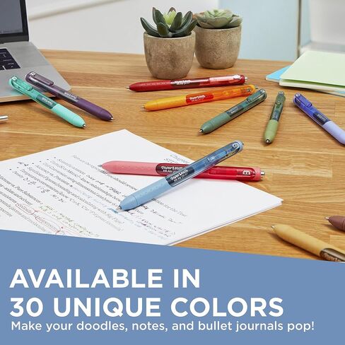 أقلام جل Paper Mate InkJoy، نقطة متوسطة، أسود، عدد 4 in Saudi Arabia