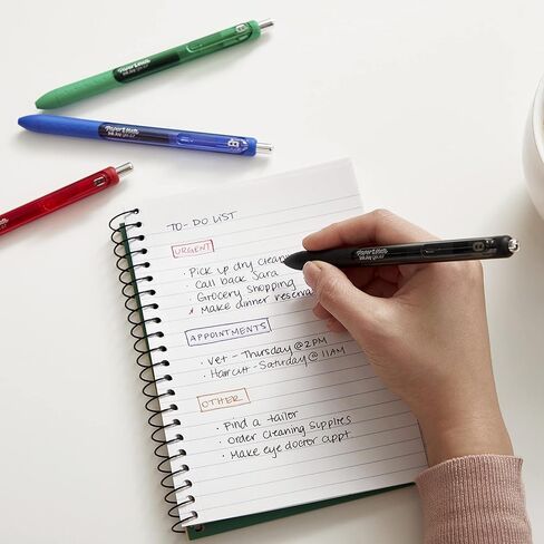 أقلام جل Paper Mate InkJoy، نقطة متوسطة، أسود، عدد 4 in Saudi Arabia