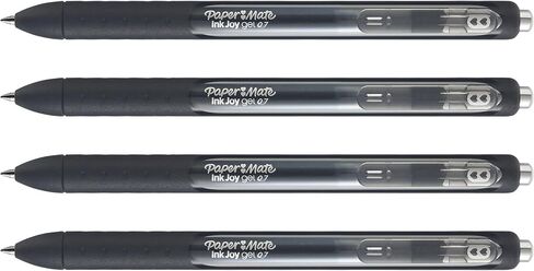 أقلام جل Paper Mate InkJoy، نقطة متوسطة، أسود، عدد 4 in Saudi Arabia