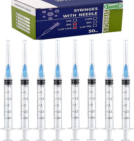 25 عبوة 3 مل مع عبوة فردية 23 جرام مناسبة للأغراض الصناعية والعلمية والقياس والري وتغذية الحيوانات الأليفة وأداة وضع الغراء in Kuwait