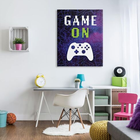 Stupell Industries Game On Bold Geometric Pattern Gaming Controller Floating Framed Wall Art, Design By Victoria Barnes in Saudi Arabia