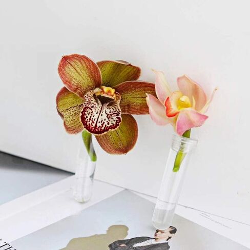 100 قطعة من أنابيب المياه على شكل زهرة الورد من RAYNAG، أنابيب عرض الزهور، تحافظ على قوارير الجذعية الطازجة مع القبعات، مستلزمات قطع مركزية لحفلات الزفاف، شفافة in Kuwait