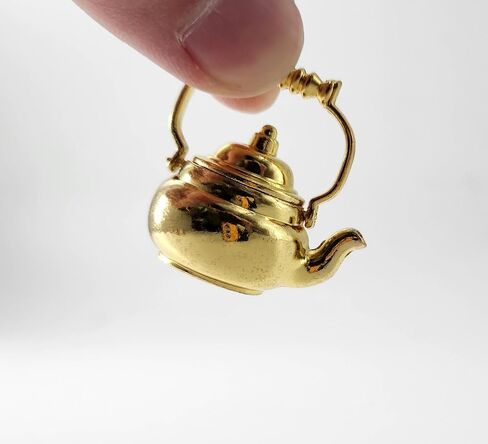 Miniature Set 1:12 Scale Models Dollhouse Accessory Coffee Pot Cup Beverage Bottle Kettle (Dutch Oven Yellow) in Kuwait