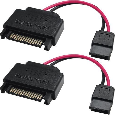 2 قطعة طاقة SATA 15pin إلى 6Pin إلى محرك الأقراص الضوئية 6P كابل 20AWG 6 سم كابل طاقة محرك الأقراص الضوئية الطويل للكمبيوتر المحمول كابل سميك محرك الأقراص الضوئية كابل الطاقة المستخدم لمحركات أقراص CD DVD in Kuwait