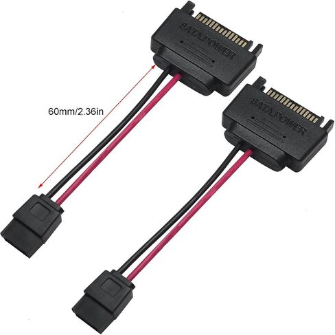 2 قطعة طاقة SATA 15pin إلى 6Pin إلى محرك الأقراص الضوئية 6P كابل 20AWG 6 سم كابل طاقة محرك الأقراص الضوئية الطويل للكمبيوتر المحمول كابل سميك محرك الأقراص الضوئية كابل الطاقة المستخدم لمحركات أقراص CD DVD in Kuwait